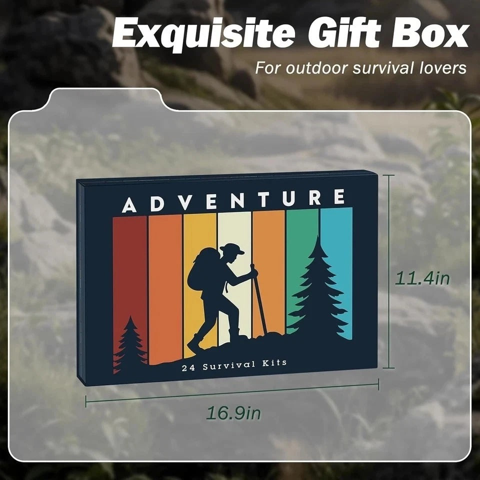 Survival Kit Advent Calendar 2025 for Men - 24 Days Christmas Countdown Calendar