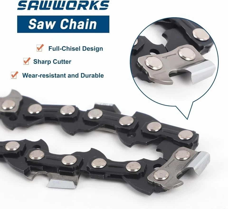 20 Inch Chainsaw Bar and Chains, .050'' Gauge .325" Pitch 78DL Fits Echo CS-490/