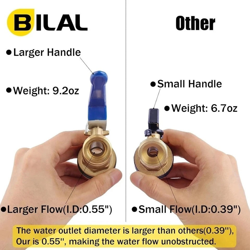 Water Spigot for Rain Barrel with bulkhead fitting - freeze proof for outdoors