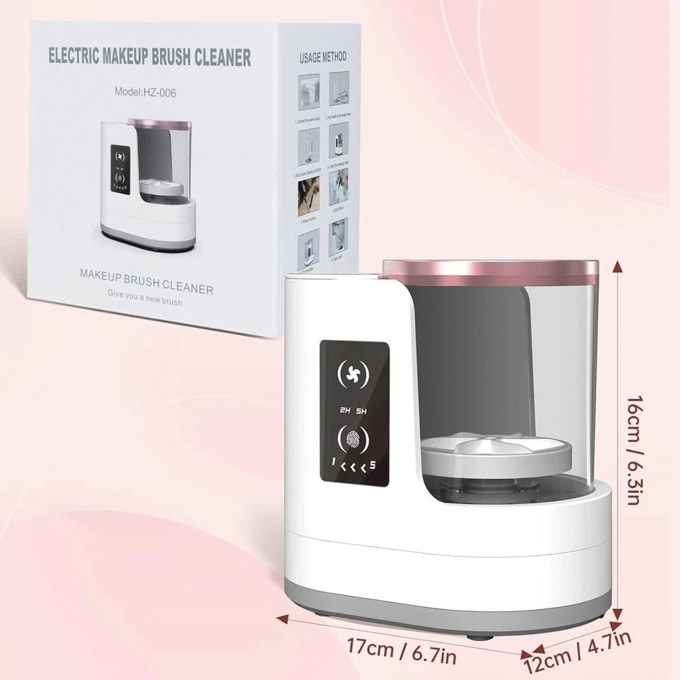 3 in 1 Electric Makeup Brush Cleaner Machine with Makeup Brush Dryer-Holder-Port