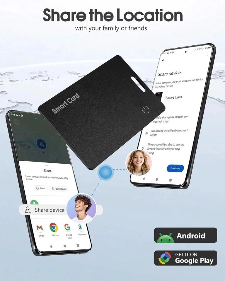 Wallet Tracker Card for Android,Rechargeable Air Tag Wallet Finder, Thin and Lig
