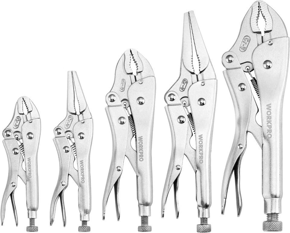 5-Piece Locking Pliers Set, Pliers Tool Set, Vice Grips with Chrome-vanadium ...