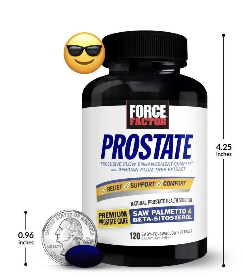 120 FORCE FACTOR PROSTATE SOFTGELS, NATURAL PROSTATE HEALTH SOLUTION