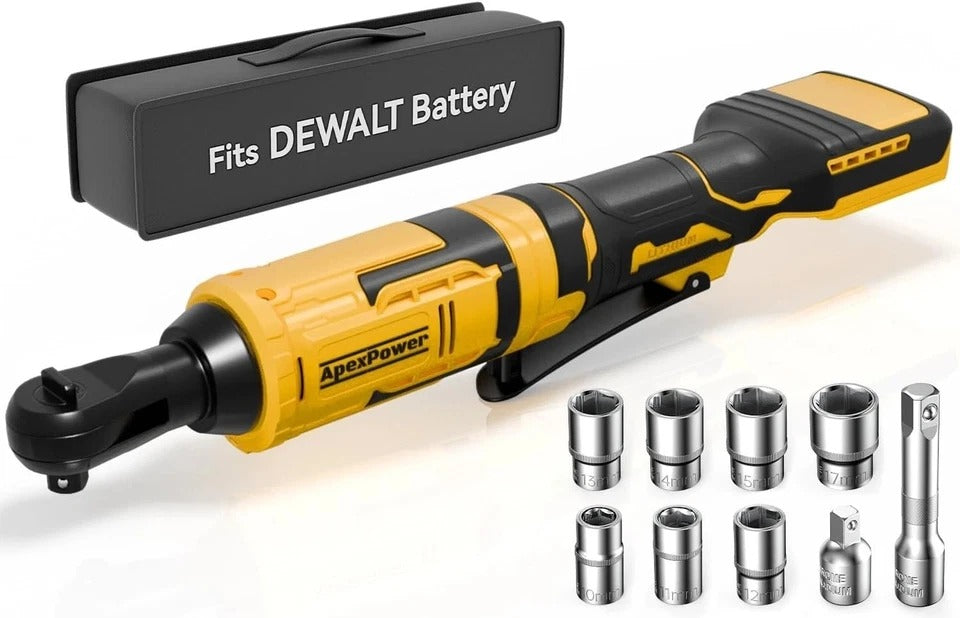 3/8 Inch Cordless Ratchet Wrench, for DEWALT 20V Max Battery, 88Ft-Lbs, 0-400RPM