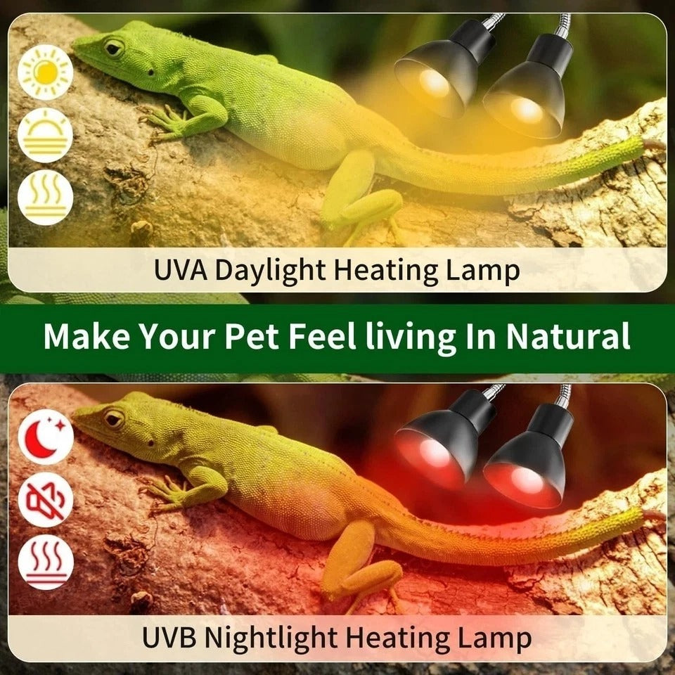 Reptile Heat Lamp, UVA UVB Light for Turtle, Bearded Dragon, Basking Light for B