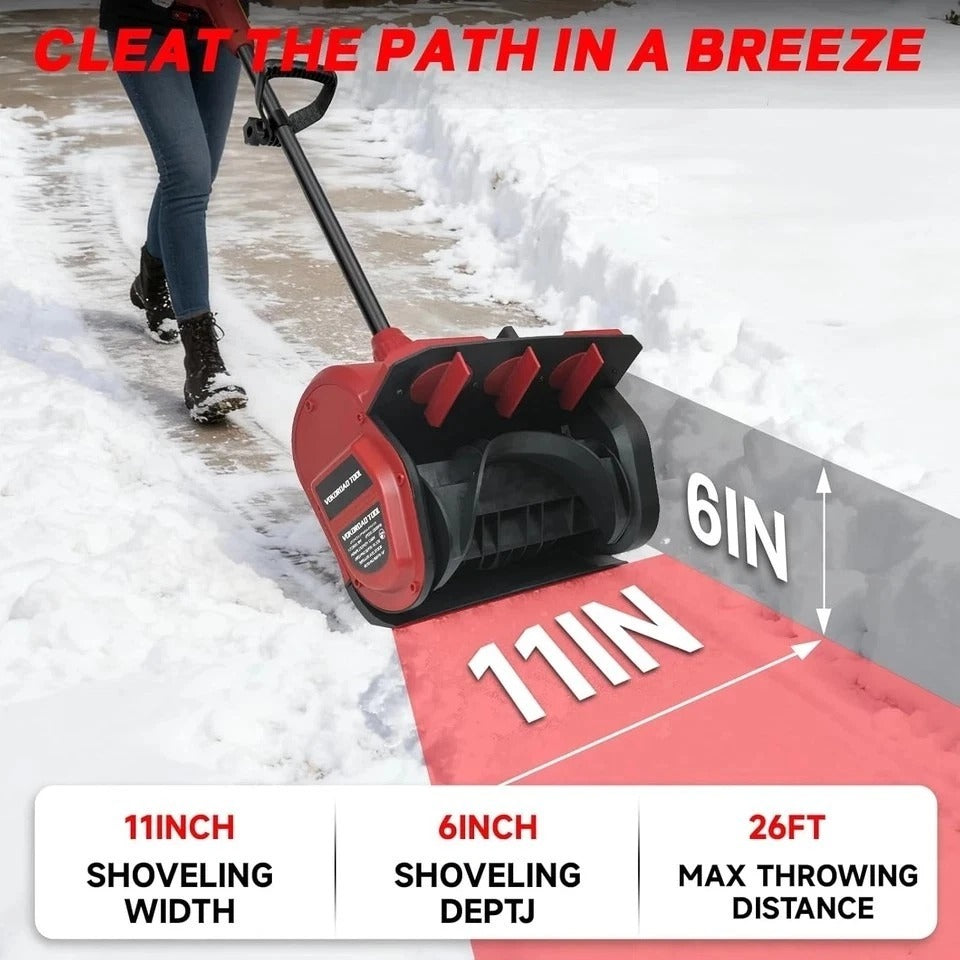Cordless Snow Shovel Compatible with Milwaukee M18 18V Battery, 11" Brushless Mo