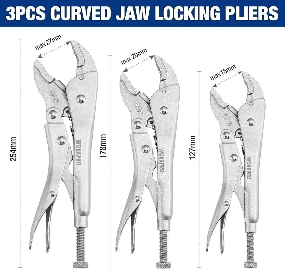 5-Piece Locking Pliers Set, Pliers Tool Set, Vice Grips with Chrome-vanadium ...