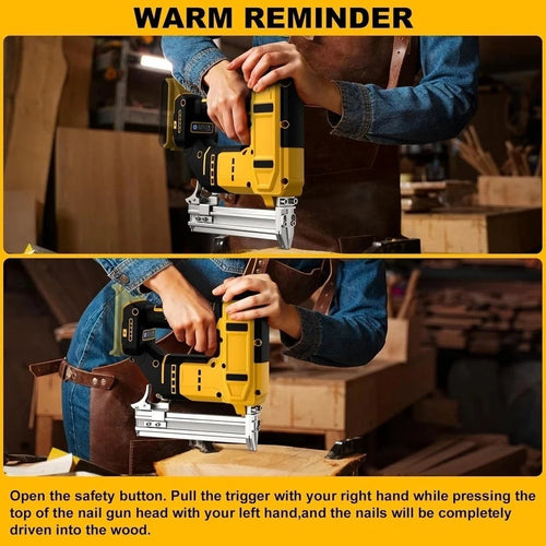 18 Gauge Cordless Brad Nailer & Staple Gun for Dewalt 20V MAX Battery, 2-In-1 Ba