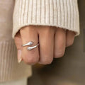 To My Granddaughter Hug Ring for Hope Rings, Inspirational Stainless Steel Engar