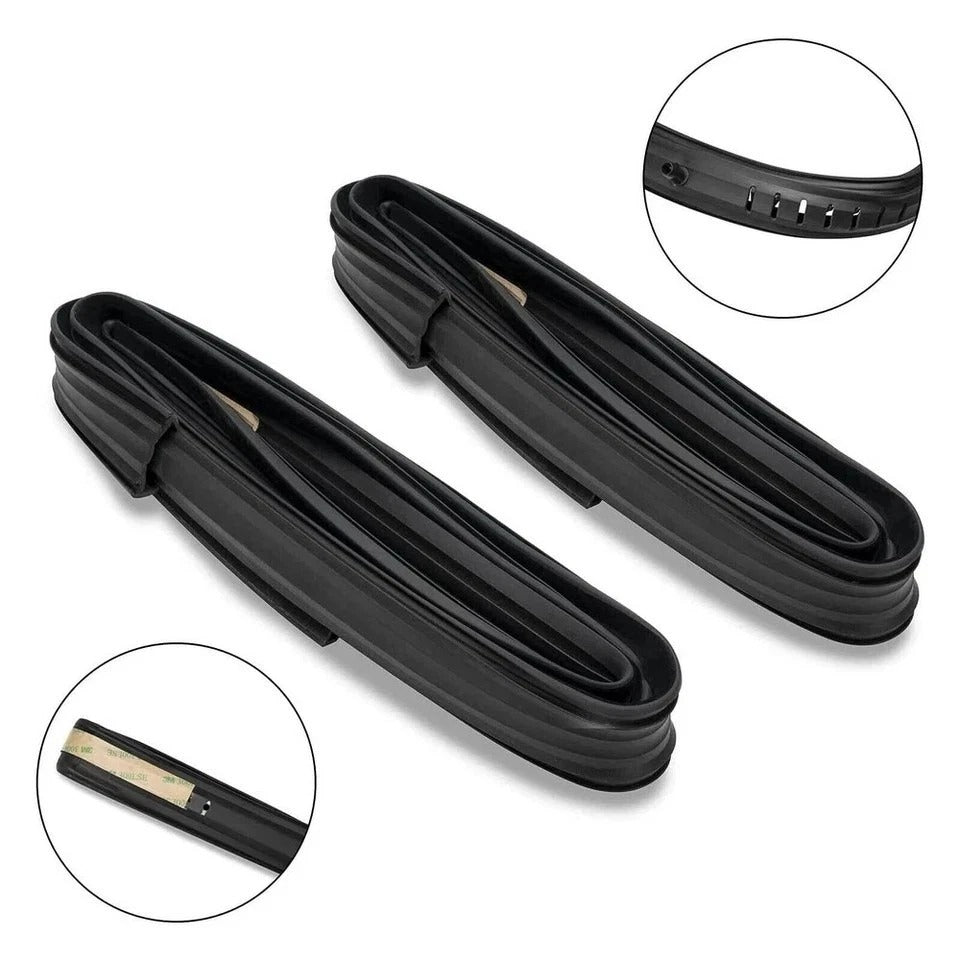 GMC Truck Front Door Window Run Sweep Felts Weatherstrip Seals Kit Set for Chevy