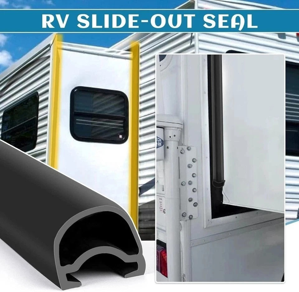RV Slide Out Replacement D-Seal Rubber Gasket Travel Trailer Fifth Wheel Camper