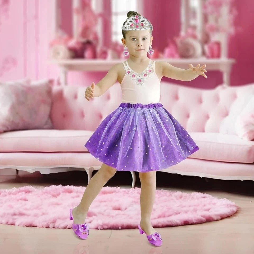 Princess Dress up Sets for Girls 4-6, Costumes Set with Princess Dresses, Shoes