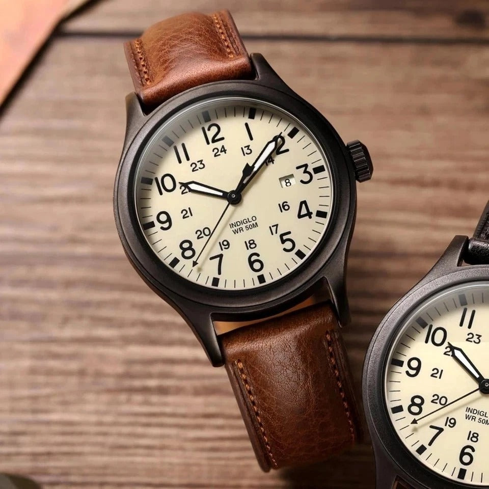 Italian Leather Watch Band Tuscany Natural Vegetable-Tanned Full Grain Genuine L
