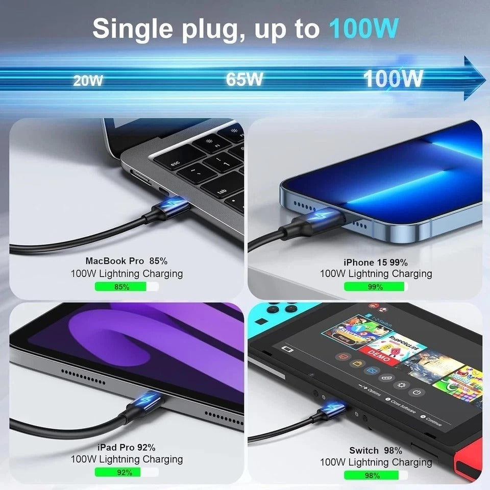 USB C Fast Charger : Fast Charging Station : 285W-8 Port Desktop Multiple Dev...