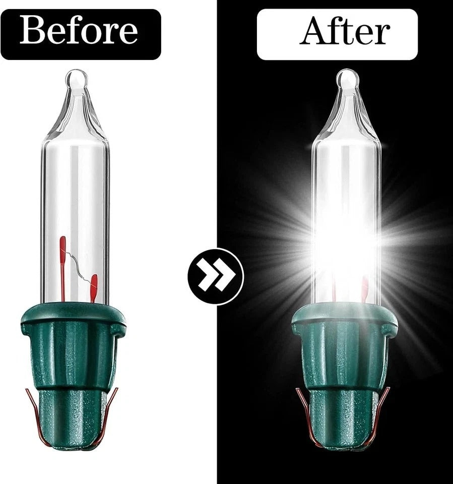 100 Pieces 2.5V Replacement Christmas Tree Light Bulbs Mini Incandescent Wire St