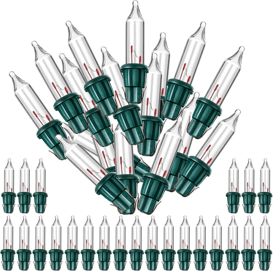 100 Pieces 2.5V Replacement Christmas Tree Light Bulbs Mini Incandescent Wire St