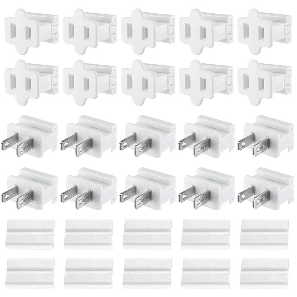 30Pcs Light Slip Plug SPT-1 Vampire Plugs Male and Female, Zip Plug White, Elect