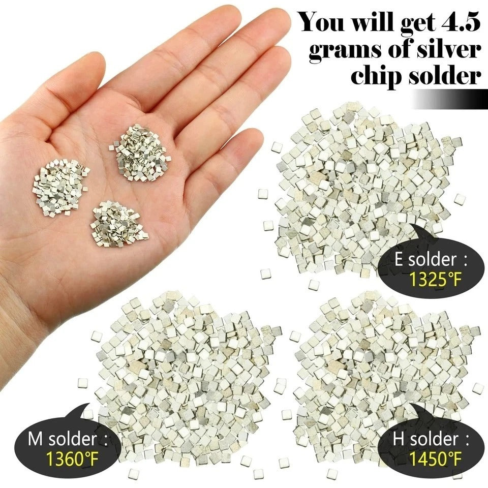 About 500 Pcs 4.5 Grams Silver Solder Jewelry Precut Chips Solder Ultra Tiny Med