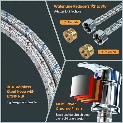 Salon Shampoo Bowl Faucet Vacuum Breaker Kit Spa Beauty Salon Shampoo Bowl Sink