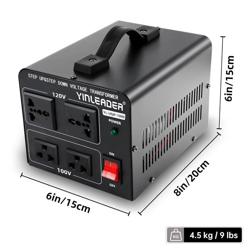 1000W US 120V to 100V JP Japan Voltage Converter Step Down/Up Transformer Ideal