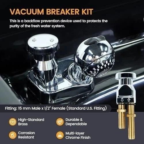 Salon Shampoo Bowl Faucet Vacuum Breaker Kit Spa Beauty Salon Shampoo Bowl Sink