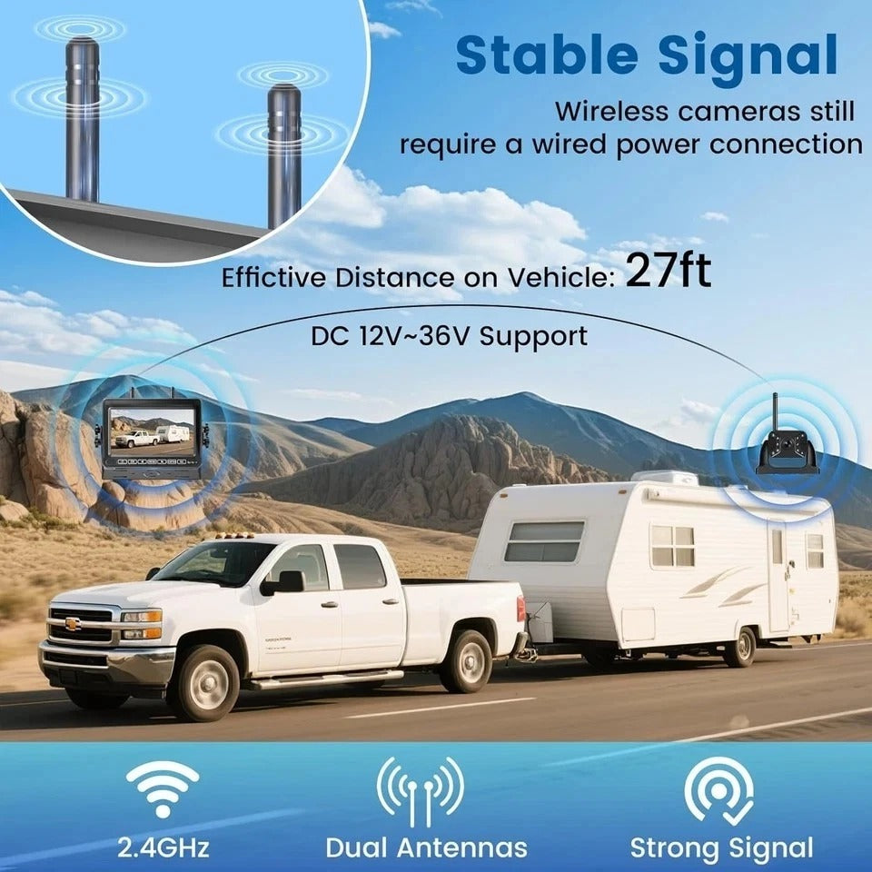 RV Backup Camera Wireless Plug & Play for Furrion Pre-Wired Rvs - 7″ Touchkey 4