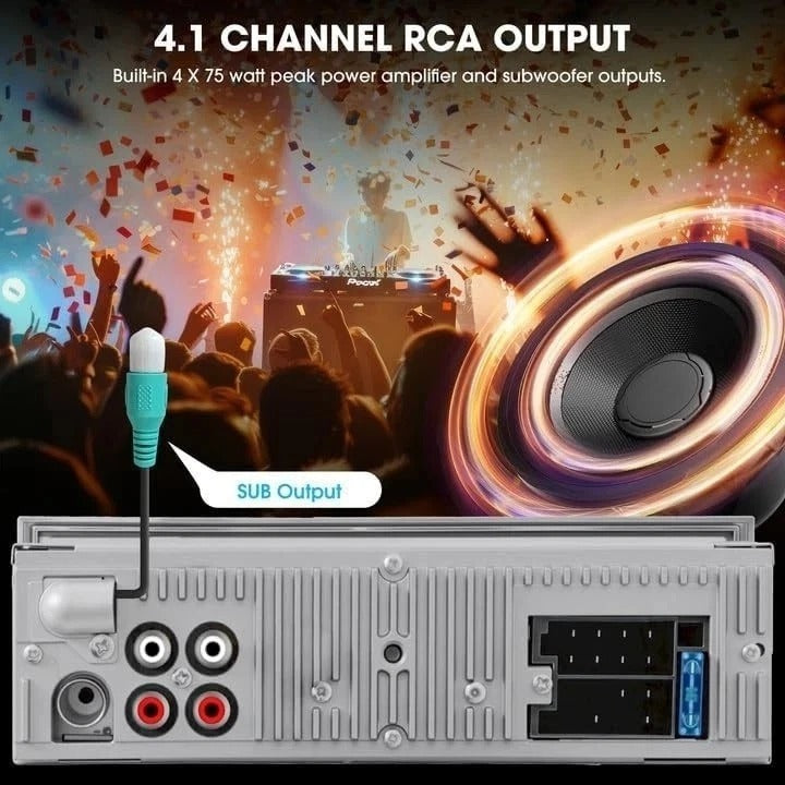 Bluetooth Retro Radio for Classic Vehicles: Single Din Vintage Stereo for Car -