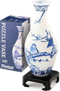 3D Puzzle Vase Unique Flower Vase Made by 160 Curved Plastic Puzzle Pieces House