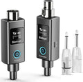 Wireless XLR Transmitter Receiver Mic Adapter 230ft UHF 30Ch w/ Bluetooth