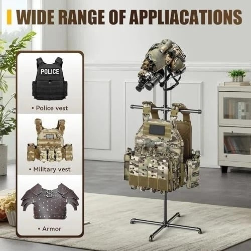 Body Armor Stand - Heavy Duty Steel Tactical Vest Holder for Tactical Vest