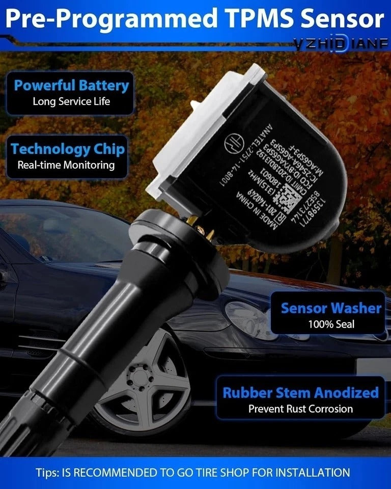 Pre-Programed Tire Pressure Sensor for various models, TPMS Sensor 315MHz (Set