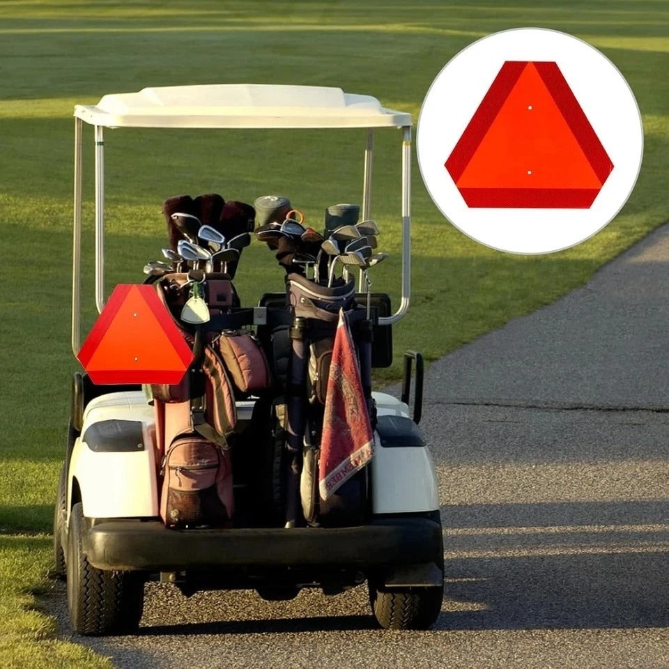Slow Moving Vehicle Sign with Mounting Bracket Kit, Aluminum Triangle Sign for 1
