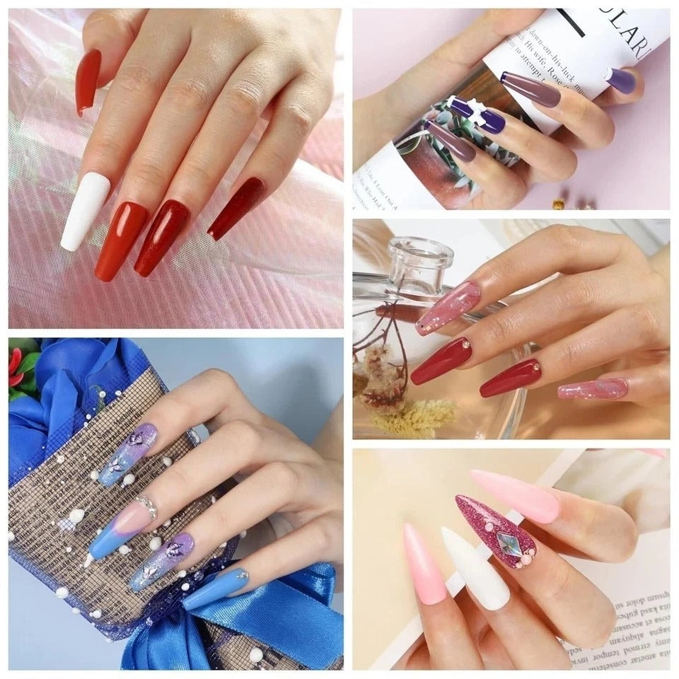 Professional 35-Color Gel Nail Polish Kit with UV Light & Nail Drill Included