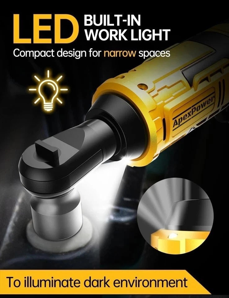 3/8 Inch Cordless Ratchet Wrench, for DEWALT 20V Max Battery, 88Ft-Lbs, 0-400RPM