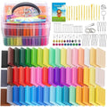 50 Color Polymer Clay Starter Kit with Sculpting Tools – 2.8 lb Creativity Set