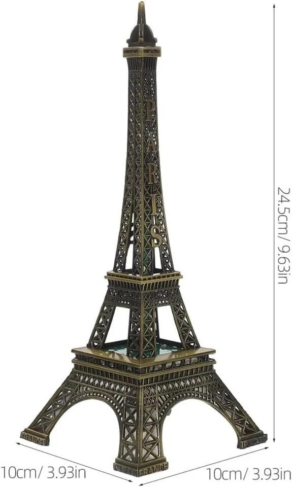Eiffel Tower Statue, 9.7" Tall Tabletop Eiffel Tower Decor, Light up Eiffel Towe