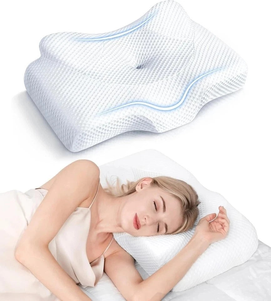 Cervical Pillow for Neck Pain Relief, Adjustable Memory Foam Support