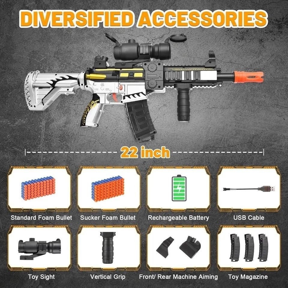 Sniper Rifle Toy with Scope - Soft Bullet Foam Blaster for Kids and Teens