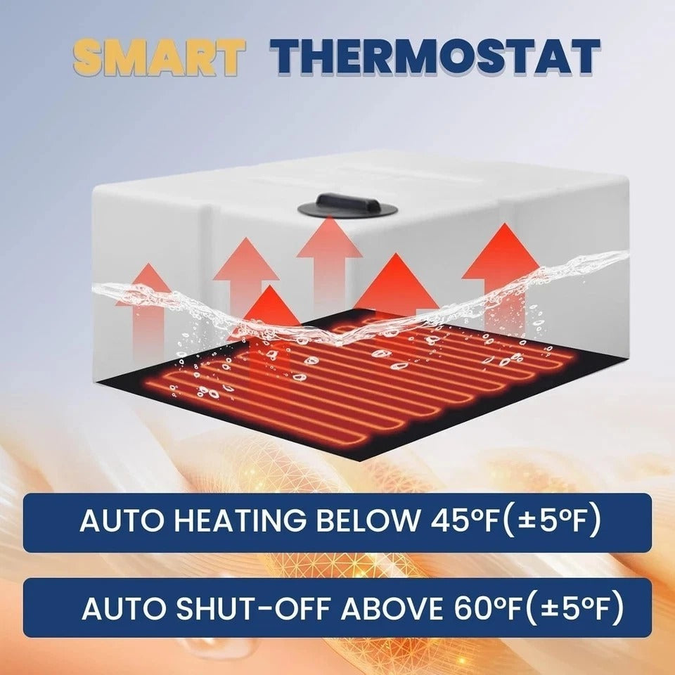 12" x 18" RV Tank Heater Pad Kit,110V RV Holding Tank Heater Pad with Thermostat