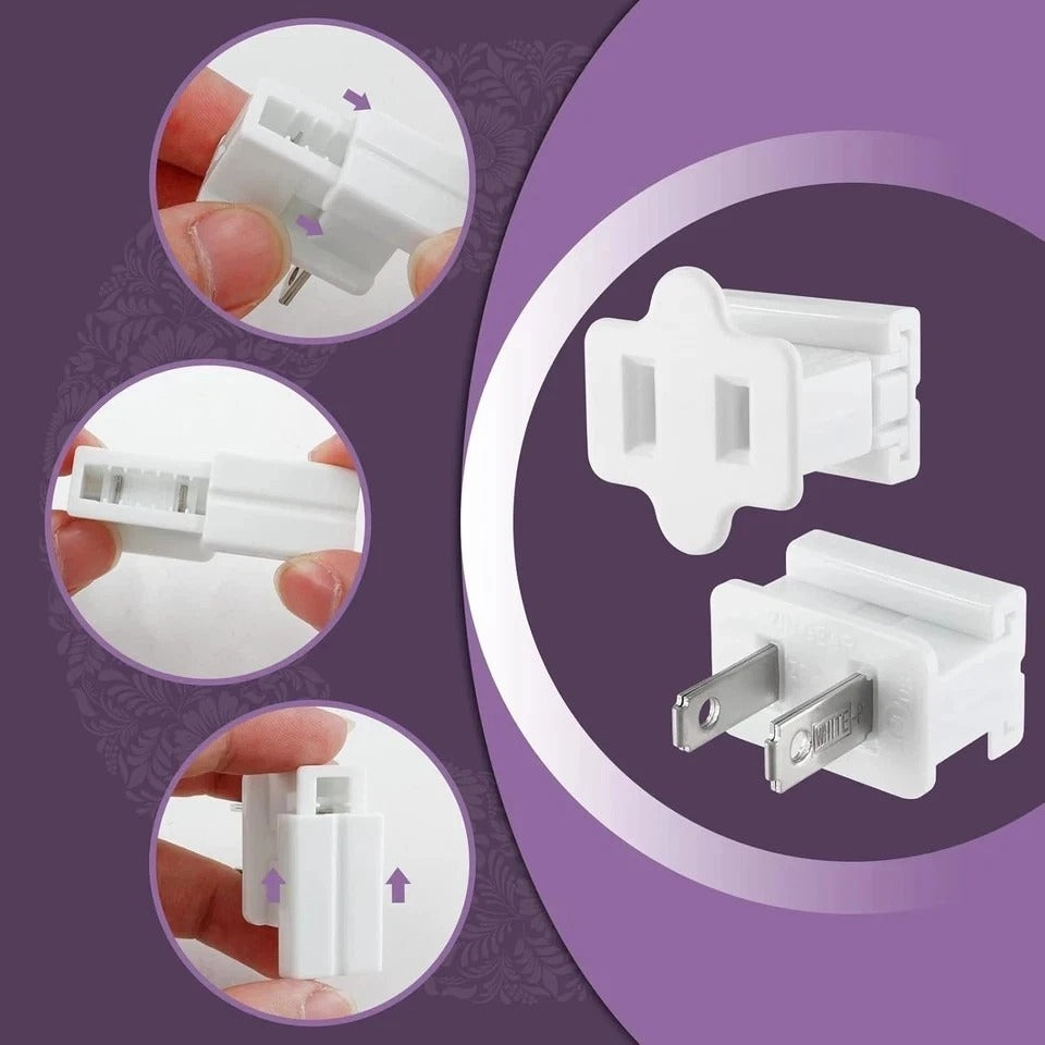 30Pcs Light Slip Plug SPT-1 Vampire Plugs Male and Female, Zip Plug White, Elect