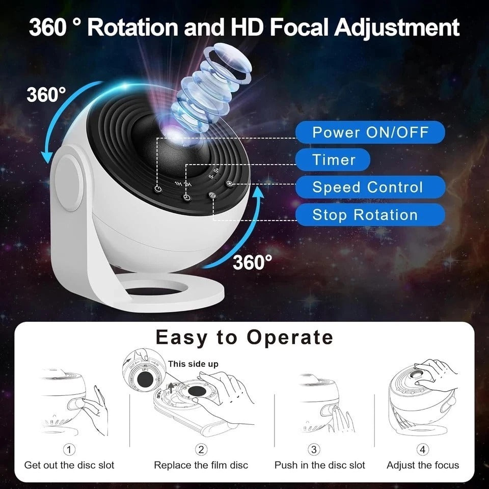 Planetarium Projector Pro for Bedroom, 13 in 1 Star Projector Galaxy Light, Ceil