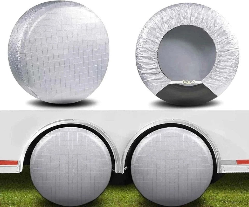 Waterproof Tire Covers Set of 4 - UV & Weather Protection for 27-29 Inch Tires