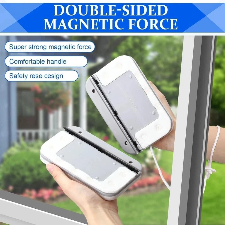 Magnetic Windshield Cleaner Tool – Double Sided Car Window Glass Wiper