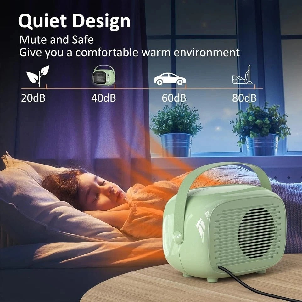 800W/500W Space Heater Ceramic Desk Heater with Adjustable Thermostat