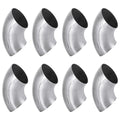 8 Pack 2.5 Inch 304 Stainless Steel Exhaust Elbow Pipe 90° Mandrel Bend Elbow...