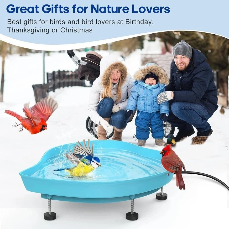 Heated Bird Baths for Outdoors for Winter - 60W Thermostatically Controlled Heat
