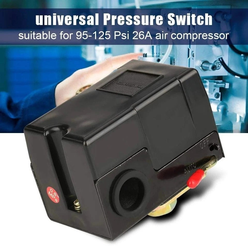 Air Compressor Pressure Switch Control 95-125 PSI 20A 220V, Universal Heavy...