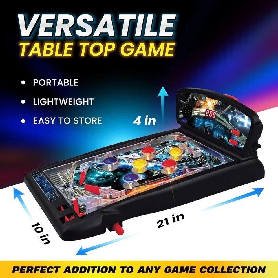 New Era Pinball Game Black – Interactive Tabletop or Floor Arcade Pinball Machin