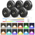 Rechargeable Puck Lights with Remote - 6 Pack LED Under Cabinet Lighting, Col...