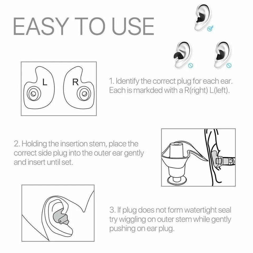 5/10 Pairs Soft Silicone Ear Plugs For Swimming Sleeping Anti Snore Reusable